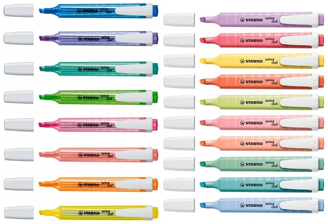 Маркер STABILO Swing Cool Pastel 1230565, 18 шт, 4 мм, мультиколор купить,0