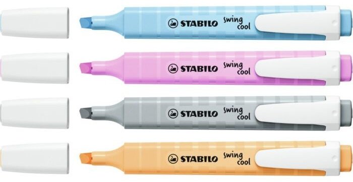 Маркер STABILO swing cool Pastel 275/4-08-2, 4 шт, 2 мм, мультиколор купить,0