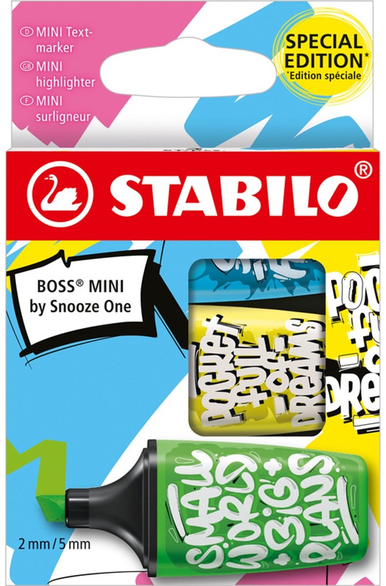 Маркер STABILO 07/03-61, 3 шт, 2 мм, зеленый, желтый, голубой