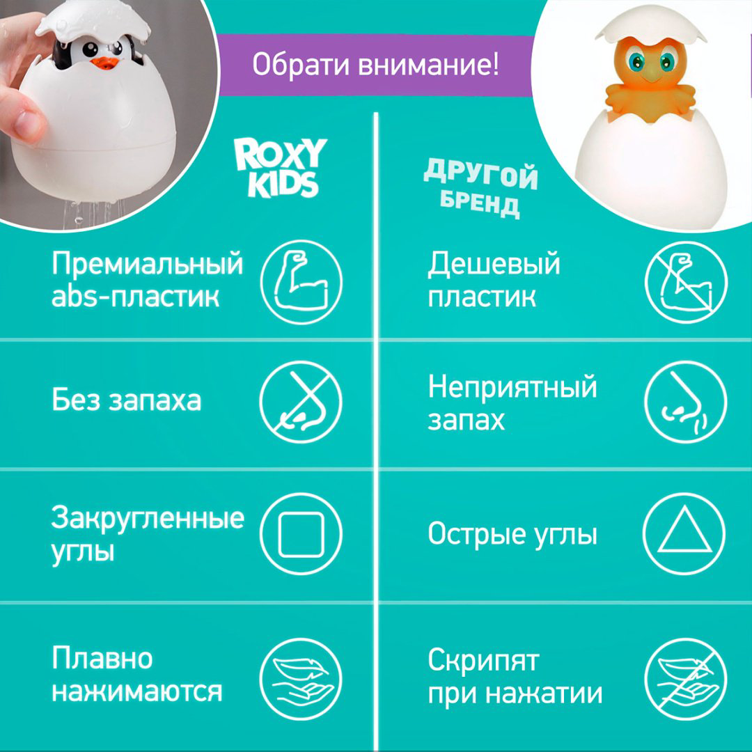 Лейка Roxy Пингвин REGG-003 пластик черный купить,NaN