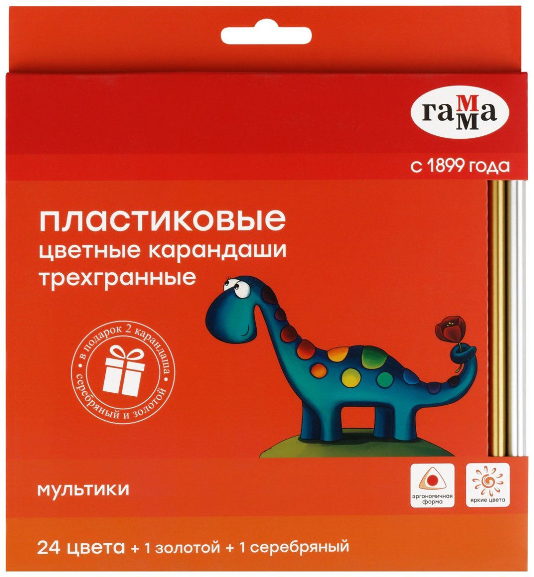 Цветные карандаши Гамма 19012324 форма трехгранная 26 шт купить,NaN