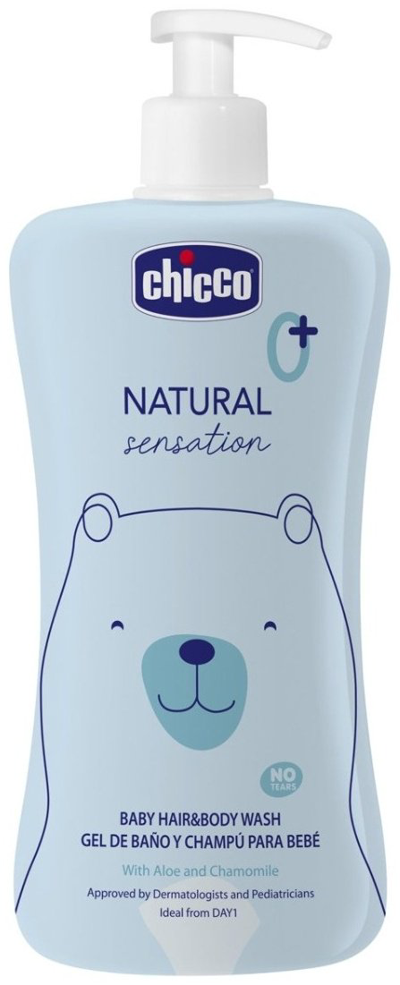 Средство мытья волос и тела Chicco без слез Natural Sensation, 500 мл  купить,NaN