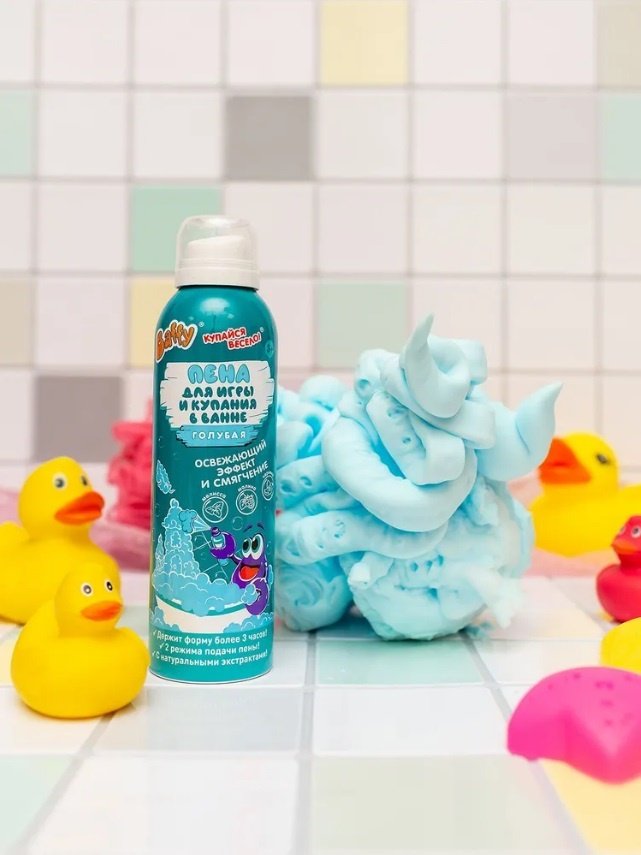 Baffy Пена для игры и купания в ванне, голубая - ForteMarket Baffy Пена для игры и купания в ванне, голубая купить,0