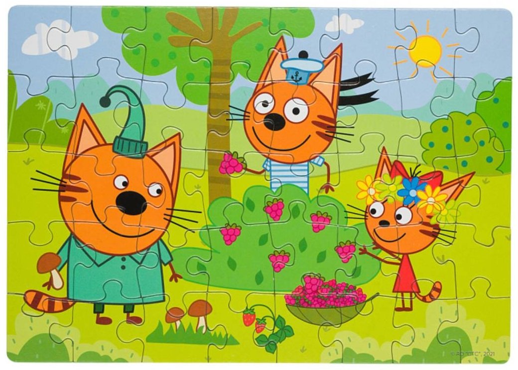 Пазл Step Puzzle Три кота классический 20 деталей купить,NaN