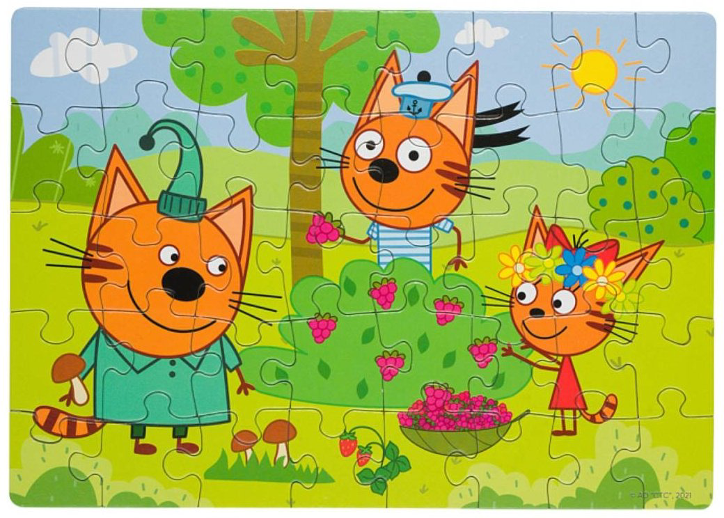 Пазл Step Puzzle Три кота классический 20 деталей купить,NaN