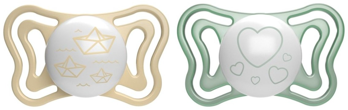 Chicco: Пустышка силикон Physio Light 2м+ 2 шт, светящиеся купить,NaN