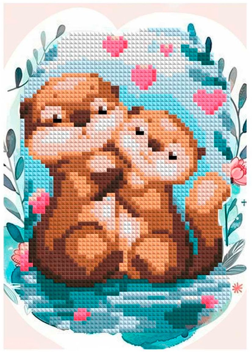 Алмазная мозаика LORI Сладкая парочка 20x15 см