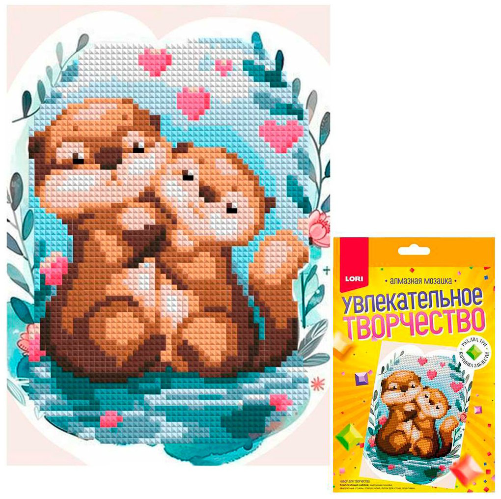 Алмазная мозаика LORI Сладкая парочка 20x15 см купить,NaN