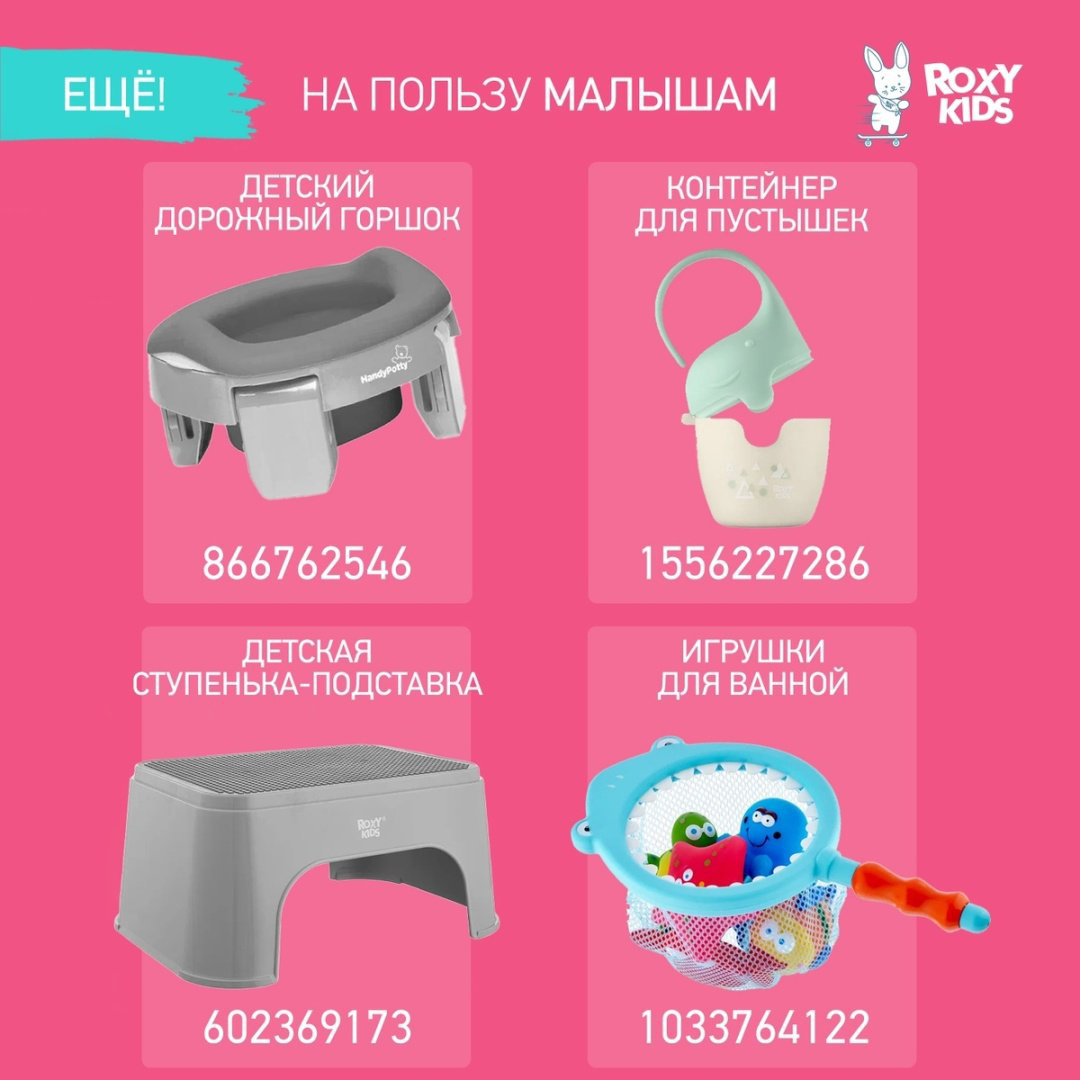 Держатель пустышки ROXY RPC-003, 1 шт, голубой купить,NaN