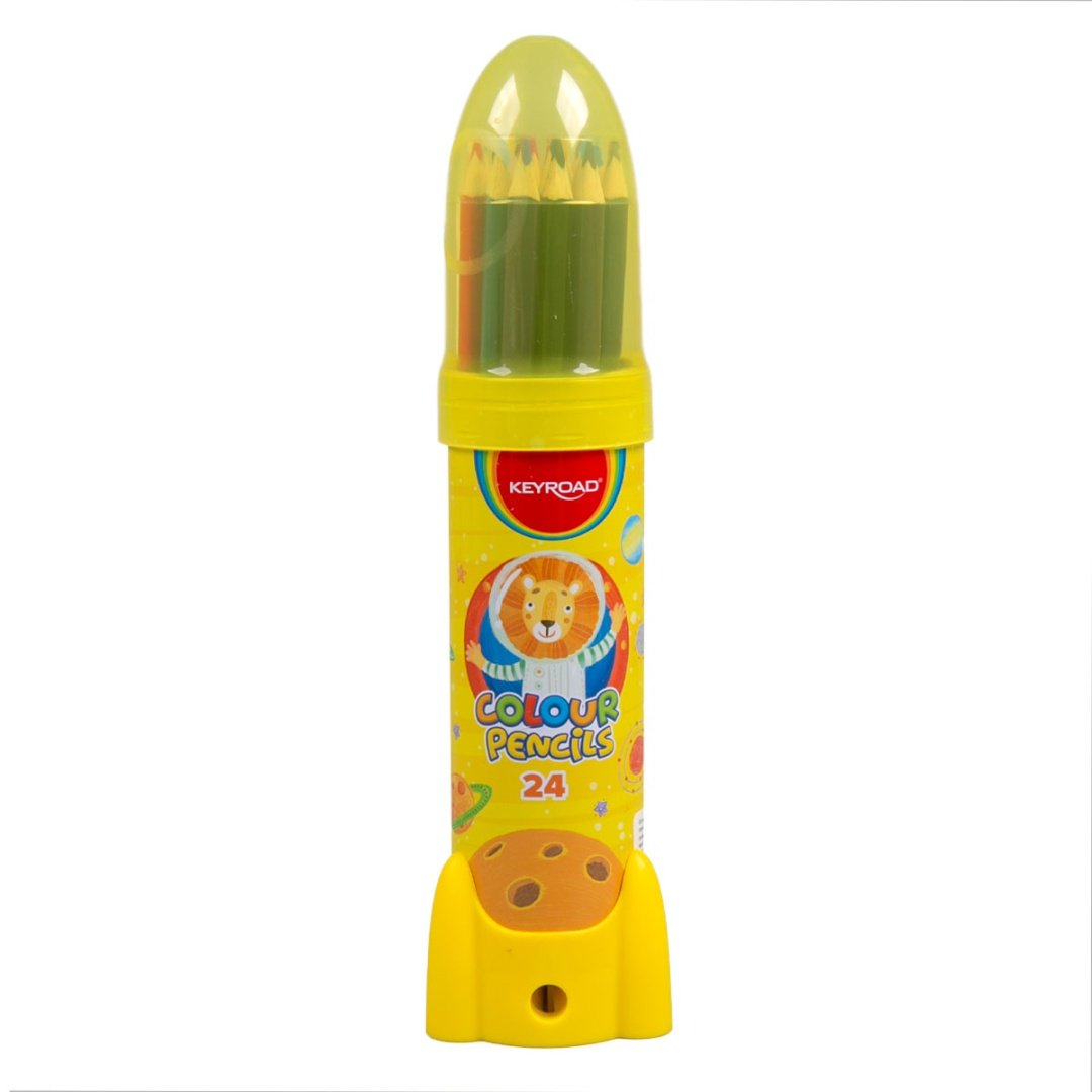Цветные карандаши KEYROAD KR972229 форма круглая 24 шт купить,0