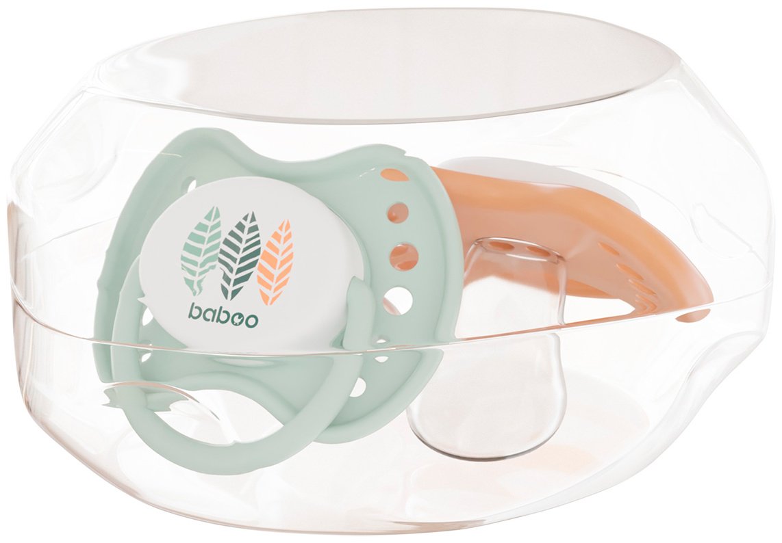 Пустышка Baboo Peachy Keen 5-053, 2 шт, мультиколор купить,0