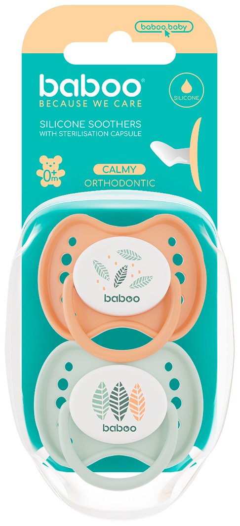Пустышка Baboo Peachy Keen 5-053, 2 шт, мультиколор купить,0