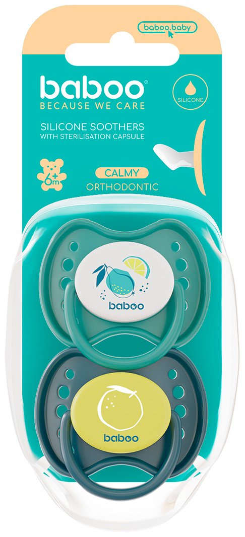 Пустышка Baboo Peachy Keen 5-054, 2 шт, мультиколор купить,0