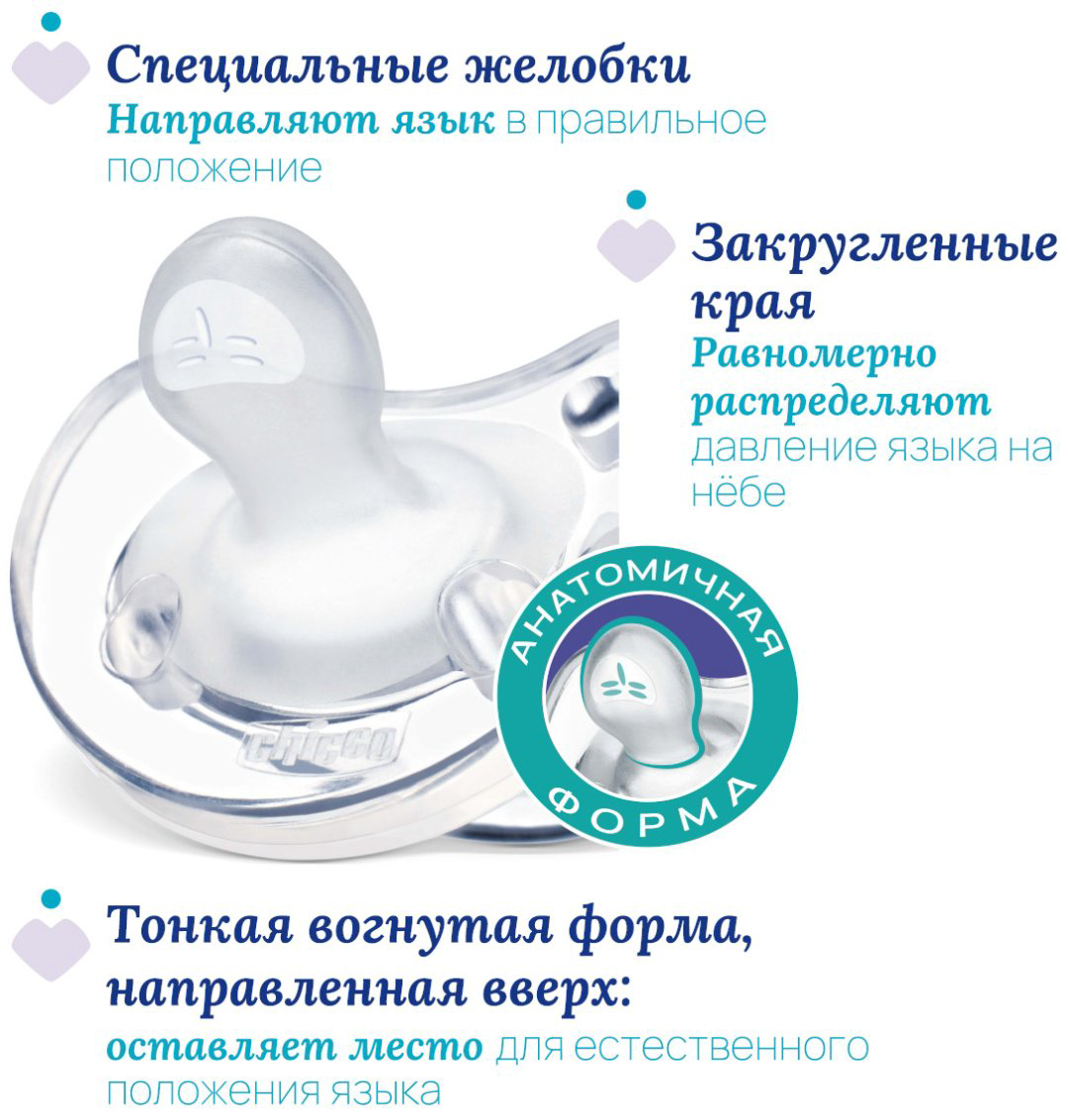 Пустышка Chicco Luxe Fluo 00073086320000, 2 шт, синий купить,NaN