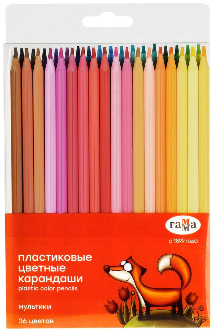 Цветные карандаши Гамма 251220214 форма шестигранная 36 шт купить,NaN