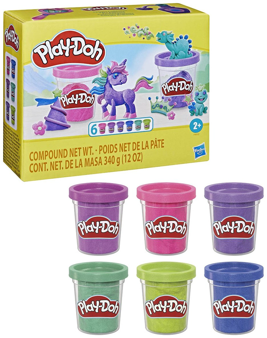 Play-Doh Блестящая коллекция масса для лепки количество цветов: 6 шт купить,NaN