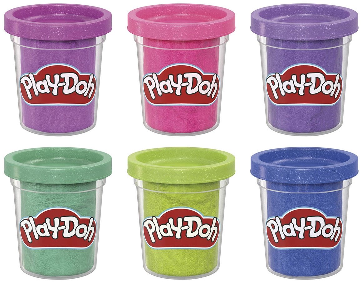 Play-Doh Блестящая коллекция масса для лепки количество цветов: 6 шт купить,NaN