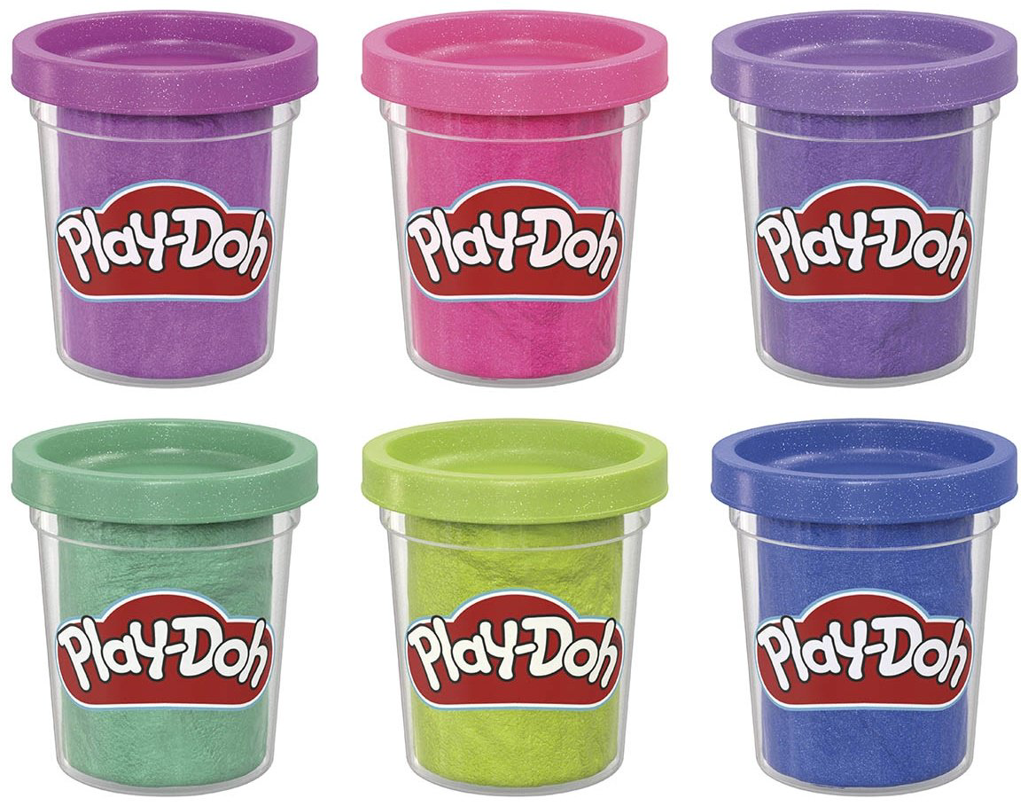 Play-Doh Блестящая коллекция масса для лепки количество цветов: 6 шт купить,NaN