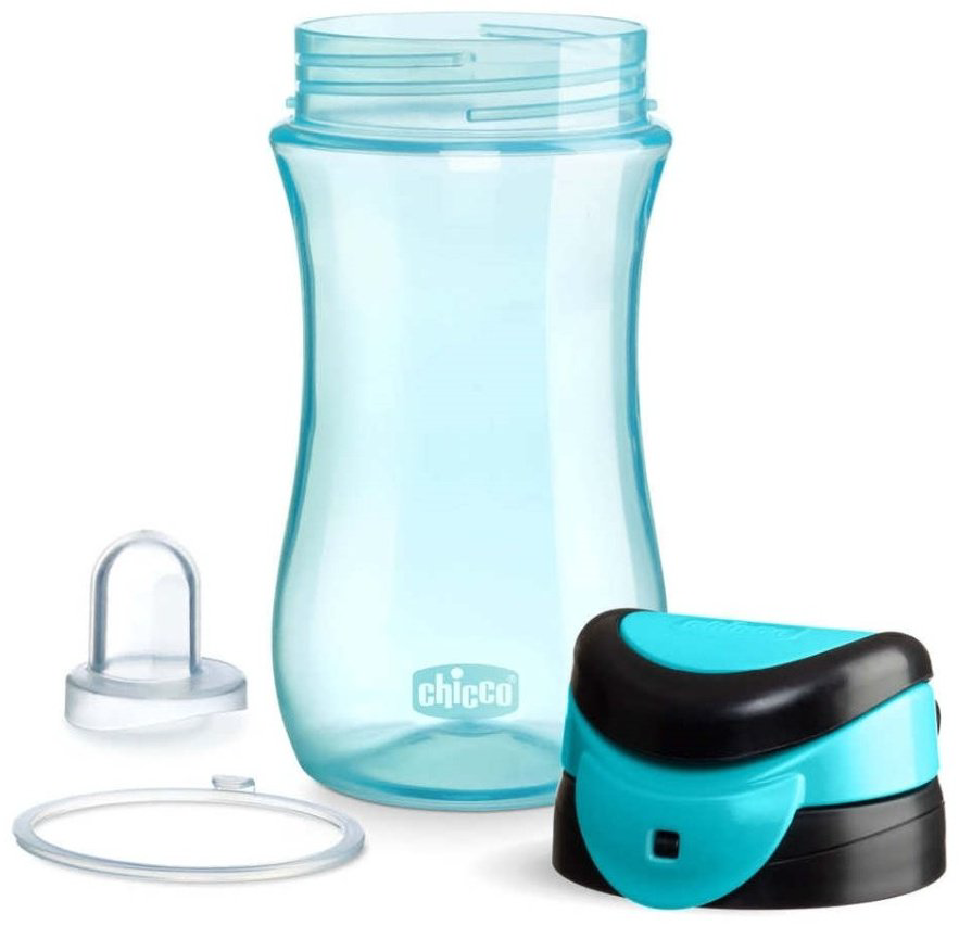Поильник-непроливайка Chicco 00006910200000, 350 мл, пластик/резина, голубой купить,NaN