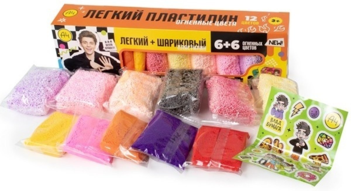 Лепи легко C240Y тесто для лепки количество цветов: 12 шт
