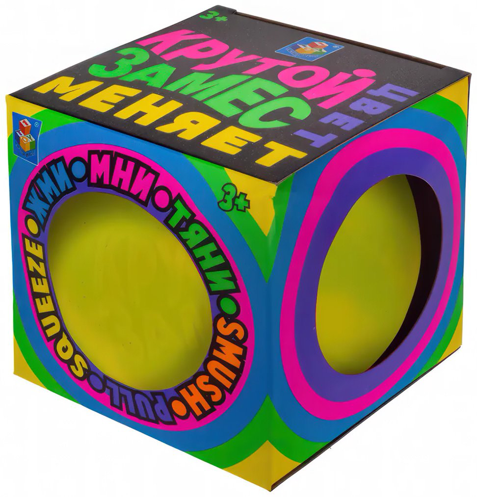Игрушка-мялка 1TOY Т21485-1 желтый купить,NaN