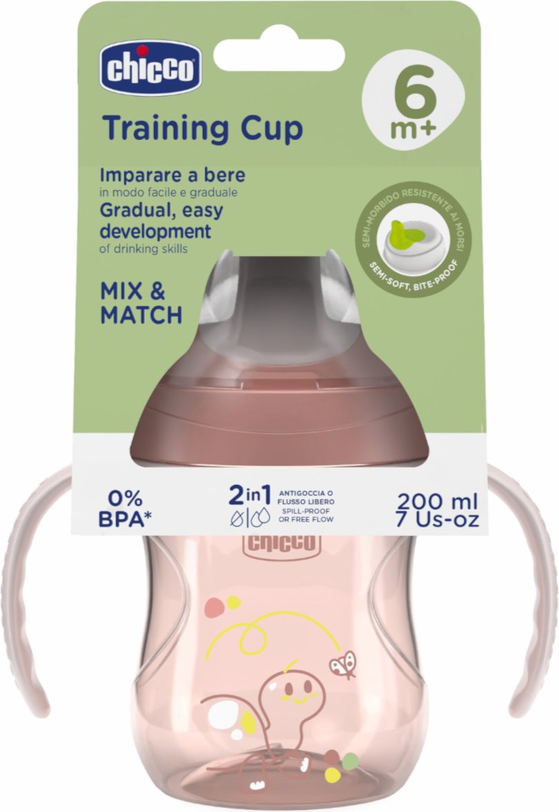 Поильник-непроливайка Chicco 00006921150000, 200 мл, пластик/силикон - ForteMarket Поильник-непроливайка Chicco 00006921150000, 200 мл, пластик/силикон купить,0