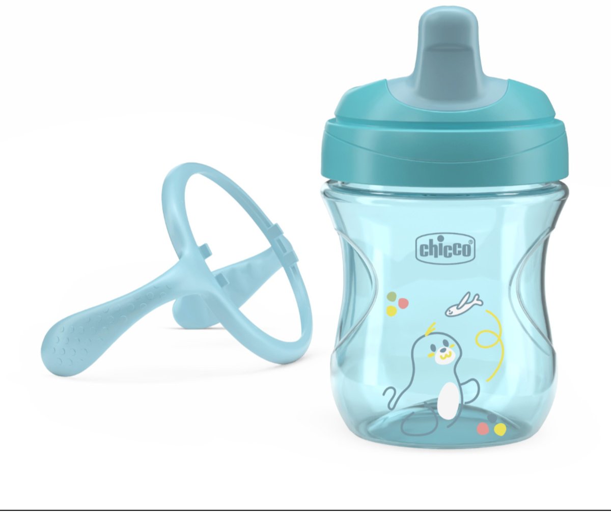 Поильник-непроливайка Chicco 00006921250000, 200 мл, пластик/силикон - ForteMarket Поильник-непроливайка Chicco 00006921250000, 200 мл, пластик/силикон купить,0