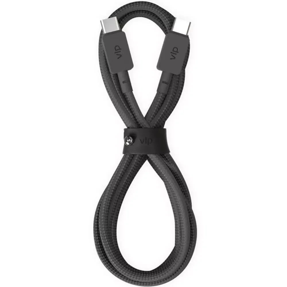 Кабель для телефона VLP Nylon Cable USB C - USB C 100W 2m Black