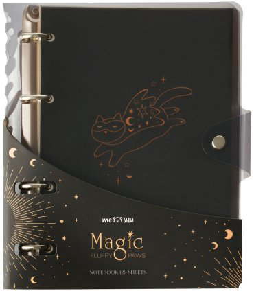 Общая тетрадь MESHU Black cat, 120 л, А5, клетка, мягкая обложка, 1 шт купить,NaN