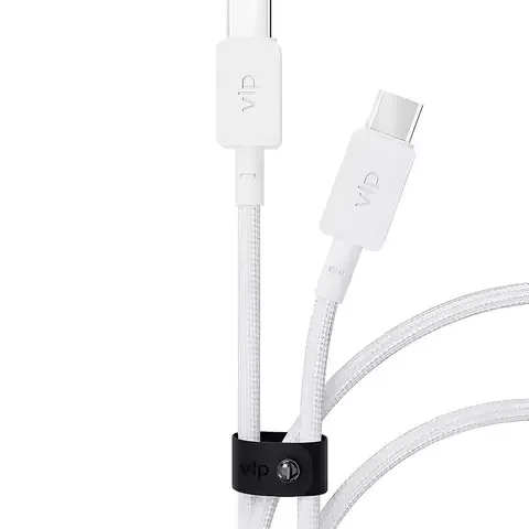 Кабель для телефона VLP Nylon Cable USB C - USB C 100W 1.2m White купить,0