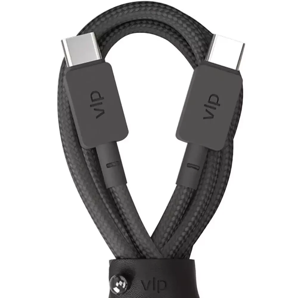 Кабель для телефона VLP Nylon Cable USB C - USB C 100W 2m Black