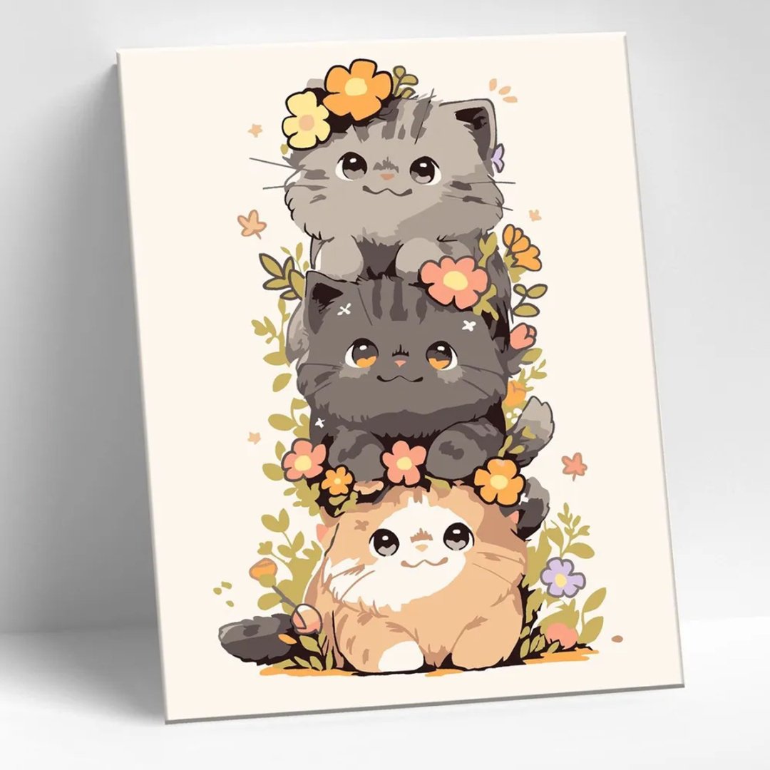 Картина Molly ДРУЖНЫЕ КОТЯТА холст на картоне 20x15 см