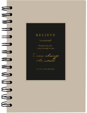 Общая тетрадь Be Smart Believe, 120 л, А5, в точку, твердая обложка, 1 шт