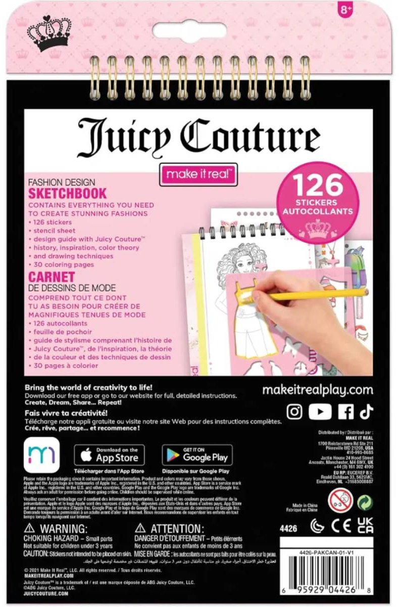 Набор для творчества Make It Real Juicy Couture Fashion Sketchbook купить,NaN