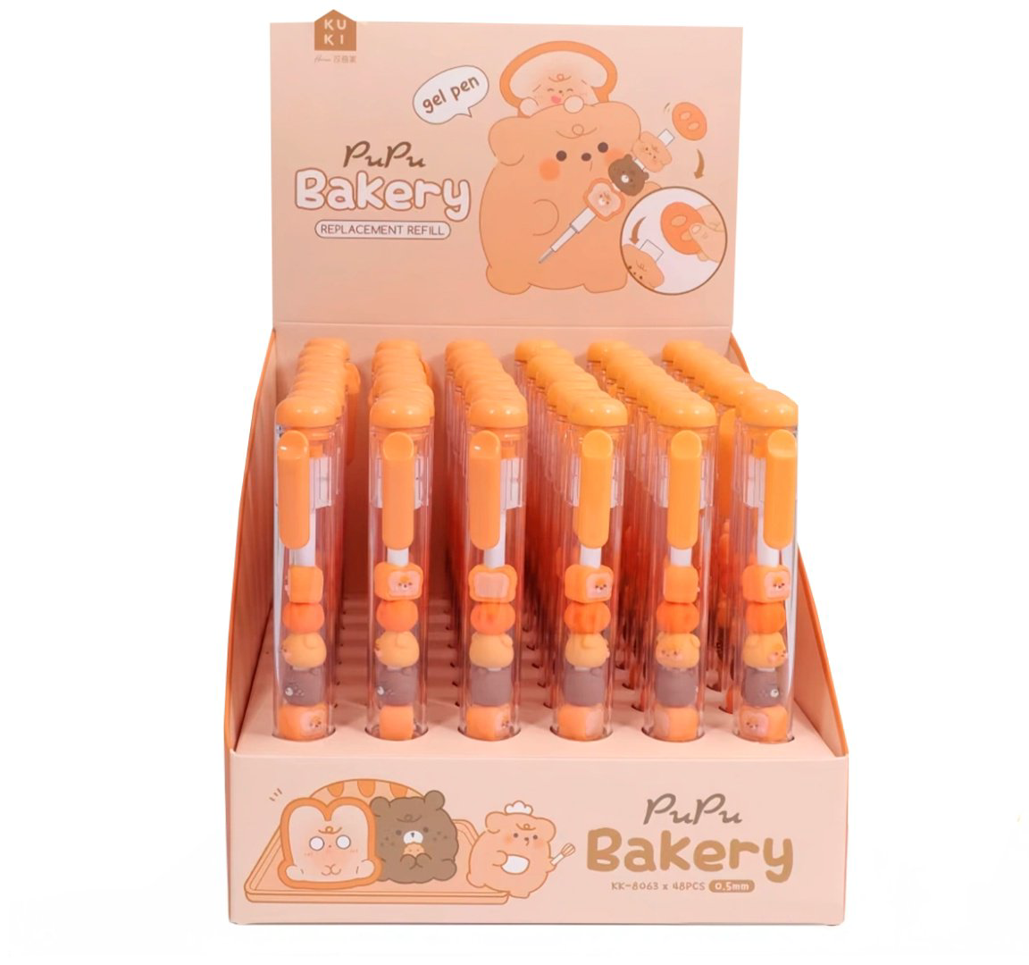 Ручка шариковая Kuki Pupu Bakery 8063 1 шт, 0.5 мм, цвет чернил синий купить,NaN