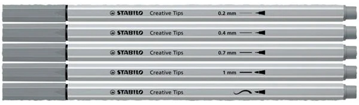 Ручка капиллярная STABILO Creative Tips ARTY 89/10-1-20 10 шт, 0.7 мм, цвет чернил черный купить,NaN
