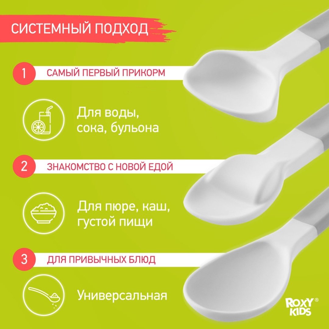Набор ROXY-KIDS RFD-020-GR, предметов 3 шт, серый - ForteMarket Набор ROXY-KIDS RFD-020-GR, предметов 3 шт, серый купить,0