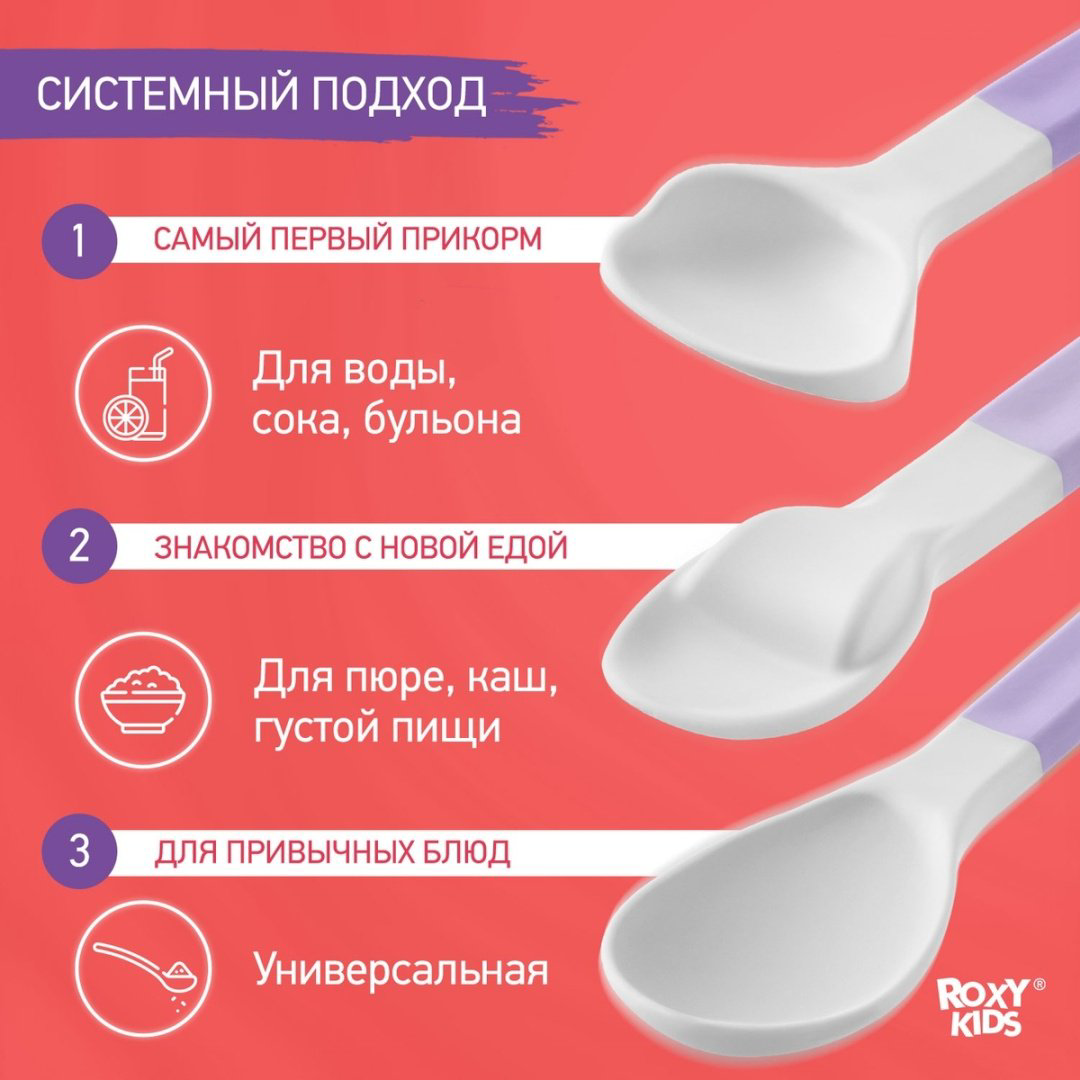 Набор ROXY-KIDS RFD-020-SP, предметов 3 шт, фиолетовый купить,NaN