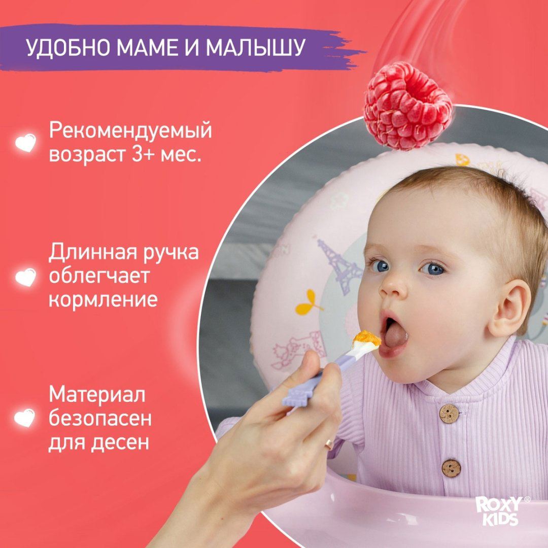 Набор ROXY-KIDS RFD-020-SP, предметов 3 шт, фиолетовый купить,NaN