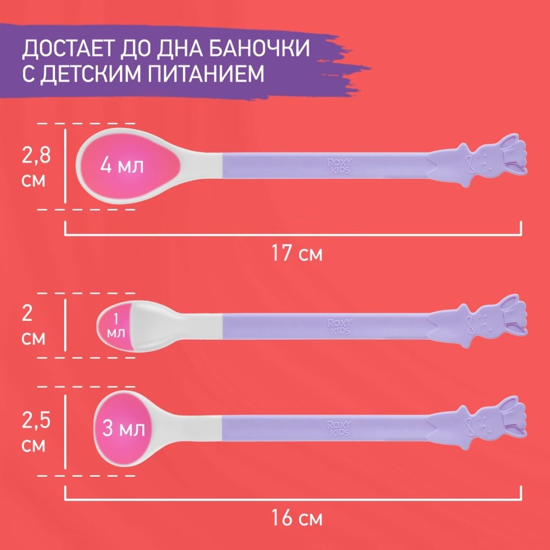 Набор ROXY-KIDS RFD-020-SP, предметов 3 шт, фиолетовый купить,0
