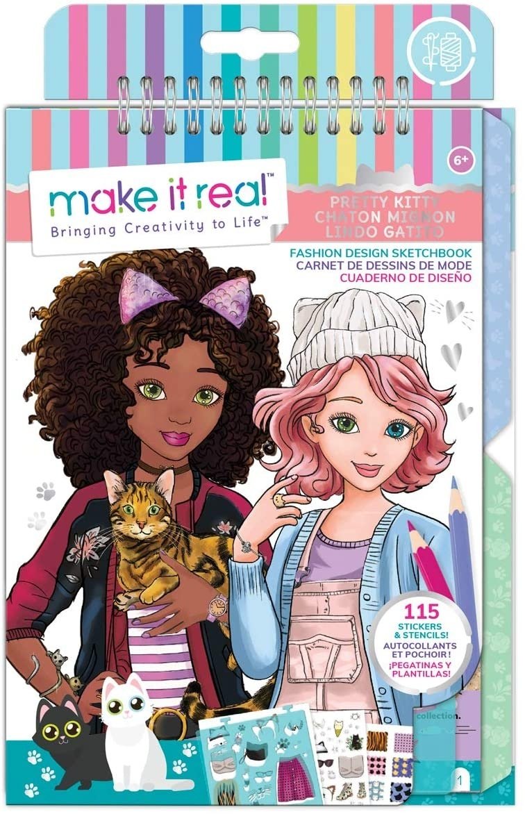 Художественный набор Make It Real Fashion Design Sketchbook Pretty Kitty 3204 купить,NaN