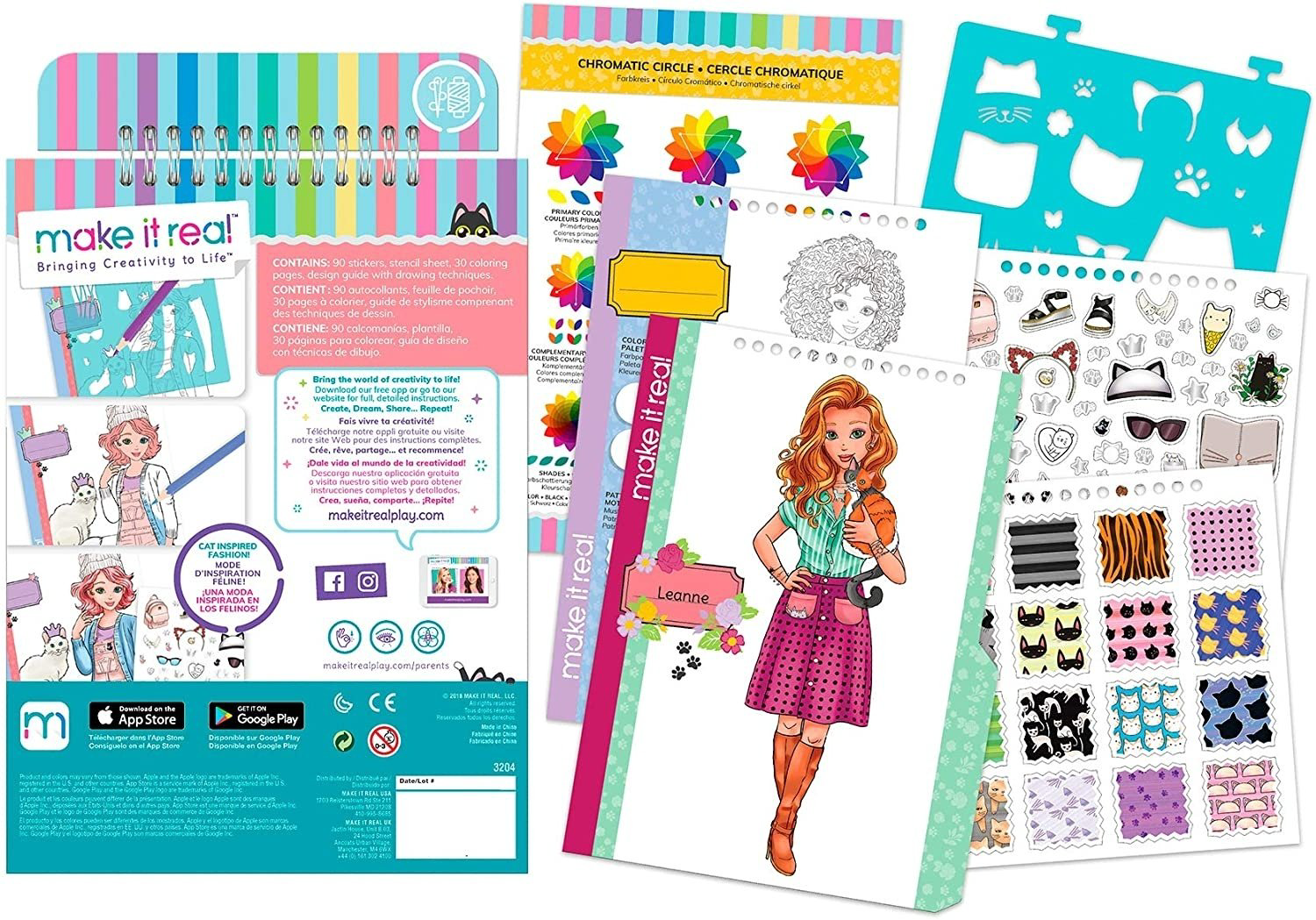 Художественный набор Make It Real Fashion Design Sketchbook Pretty Kitty 3204 купить,NaN