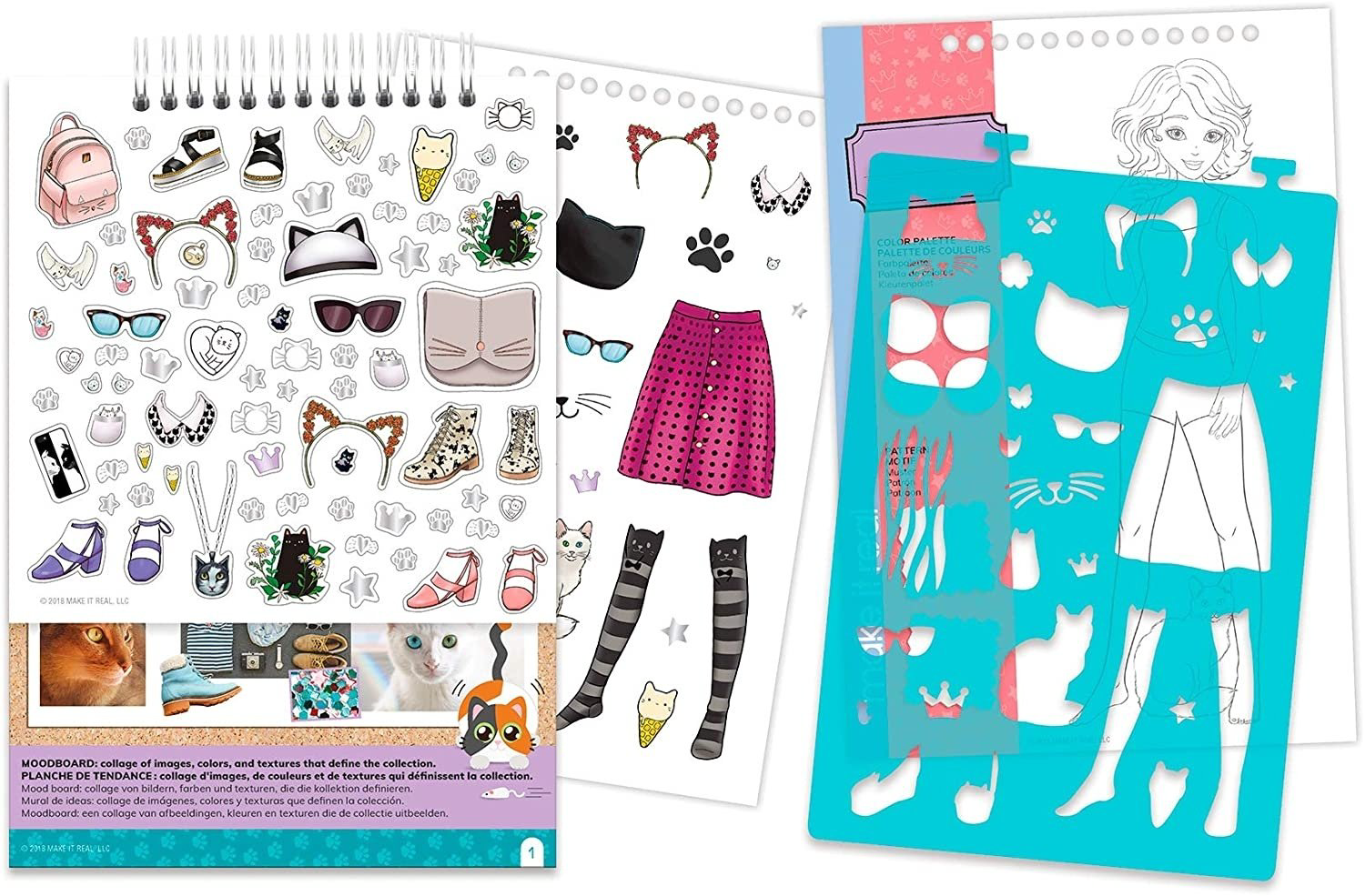 Художественный набор Make It Real Fashion Design Sketchbook Pretty Kitty 3204 купить,NaN