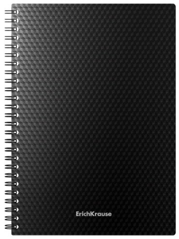 Общая тетрадь Erich Krause Total Black, 80 л, А5, клетка, мягкая обложка купить,NaN