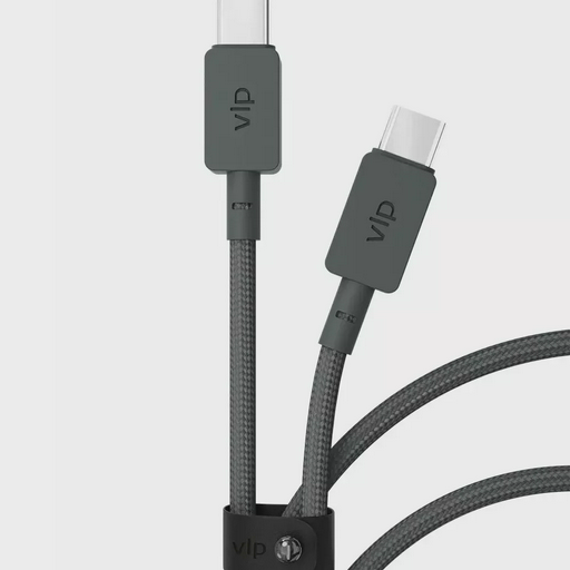 Кабель для телефона VLP Nylon Cable USB C - USB C 100W 2m Black