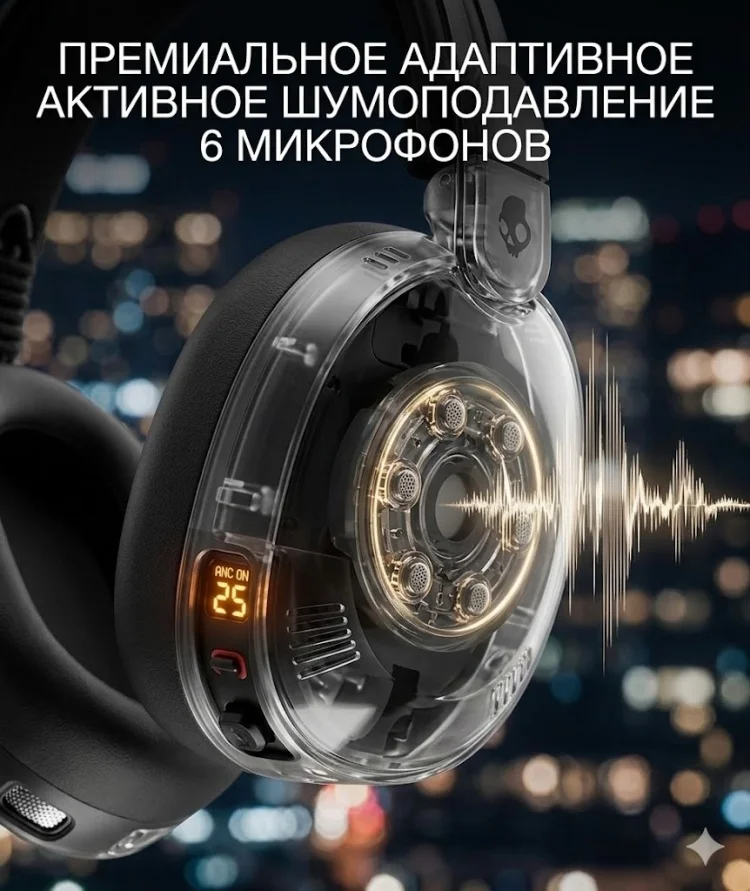 Наушники Skullcandy Aviator 900 ANC Black купить,253000