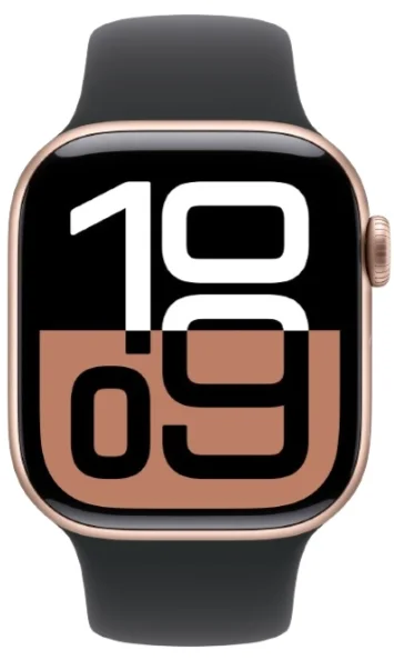 Смарт-часы Apple Watch Series 10 GPS 42mm Rose Gold Aluminium Black Sport Band S/M