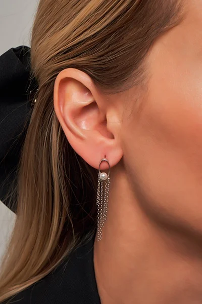 Серьги-цепочки Serebroff EA60507 серебро 1.76гр купить,NaN