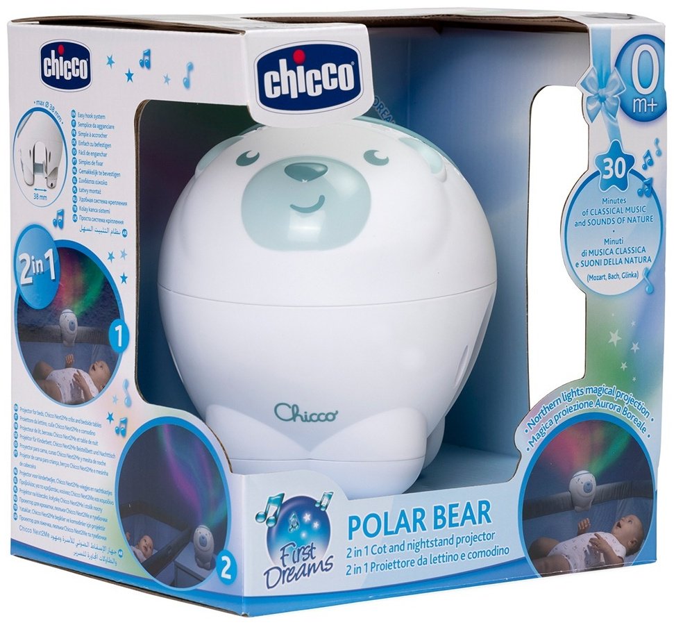 Chicco ночник Полярный мишка, пластик купить,0
