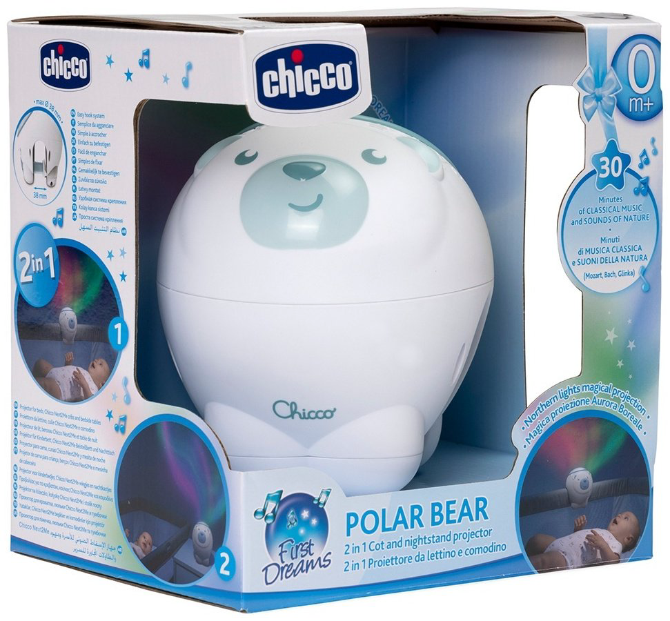 Chicco ночник Полярный мишка, пластик купить,NaN